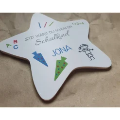 Einschulungsdeko für Sternenkind | Sternenkind Schulanfang | Einschulungsgeschenk Grabdeko | personalisierter Stern für