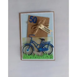 Einzigartige Geburtstagskarte mit Fahrrad – 3D Effekt, personalisierbar, handgemacht