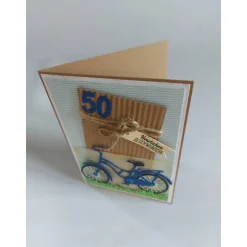 Einzigartige Geburtstagskarte mit Fahrrad – 3D Effekt, personalisierbar, handgemacht