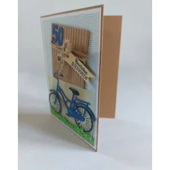 Einzigartige Geburtstagskarte mit Fahrrad – 3D Effekt, personalisierbar, handgemacht