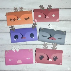 Einzigartige Rentier Klappkarte