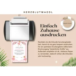 Einzigartige Urkunden für Kinder - Tanz Zertifikat - Gastgeschenk Ballett Mädchen