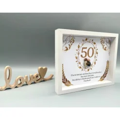 Einzigartiges Geschenk | Custom Wandbild goldene Hochzeit personalisierbar | Geschenk goldene Hochzeit | Liebe | 50. Jah