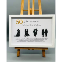 Einzigartiges Geschenk | Custom Wandbild goldene Hochzeit | Geschenk goldene Hochzeit personalisierbar | Liebe | 50. Jah