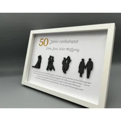 Einzigartiges Geschenk | Custom Wandbild goldene Hochzeit | Geschenk goldene Hochzeit personalisierbar | Liebe | 50. Jah