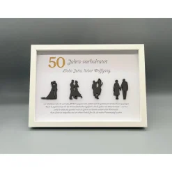 Einzigartiges Geschenk | Custom Wandbild goldene Hochzeit | Geschenk goldene Hochzeit personalisierbar | Liebe | 50. Jah