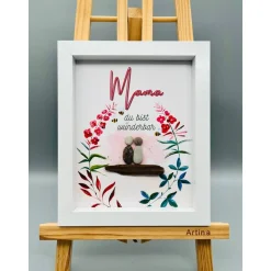 Einzigartiges Geschenk zum Muttertag | Wandbild Muttertag | Muttertag | Danke Mama Geschenk | personalisierbares Geschen