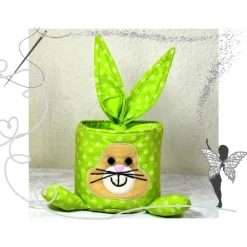 Einzigartiges Osternest mit Hasen,  Osterdekoration, Ostergeschenk