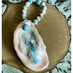 Einzigartiges Set Serviettenhalter aus Austern & Achaten – Handgefertigte Unikate als Geschenk