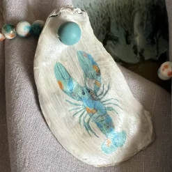 Einzigartiges Set Serviettenhalter aus Austern & Achaten – Handgefertigte Unikate als Geschenk