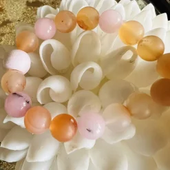 Einzigartiges Set Serviettenhalter aus Austern & Achaten – Handgefertigte Unikate als Geschenk