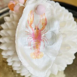 Einzigartiges Set Serviettenhalter aus Austern & Achaten – Handgefertigte Unikate als Geschenk