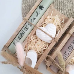 Einzugsgeschenk Einweihungsgeschenk Geschenkset zum Umzug Einzug Dekoherz Kerzenhalter Herz Kerzenset zum Hauskauf Richt