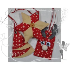 Elch,Stern und Tannenbaum im Set,  Weihnachtsdekoration