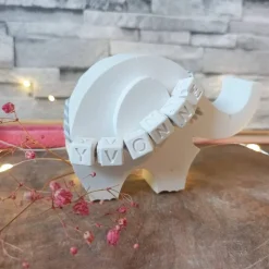 Elefant Deko, Raysin Elefant, Elefant, Elefanten, Elefant Deko, Elefant Taufe, Elefant personalisiert, Deko Elefant