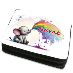 Elefant Federmäppchen inkl. Inhalt mit Name / personalisierbar
