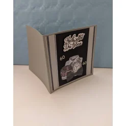 Elegante Geburtstagskarte zum 60. Geburtstag für Männer in Grau und Schwarz