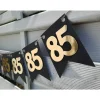 Elegante Girlande zum 85. Geburtstag in Gold und Schwarz. Angesagte Trendfarben! Tolle Papierdeko zum 50. Wimpelkette zu