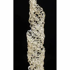 elegante Ohrhänger mit langen Spiralen - gehäkelt aus kräftigem Silberdraht, Damen-Ohrschmuck