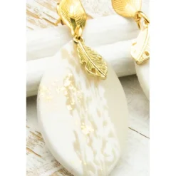 Elegante Ohrstecker in goldfarben, beige, Brautschmuck Ohrringe, handgemachtes Unikat, Weihnachtsgeschenk frau