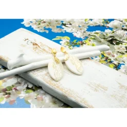 Elegante Ohrstecker in goldfarben, beige, Brautschmuck Ohrringe, handgemachtes Unikat, Weihnachtsgeschenk frau