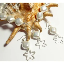 Elegantes Brautschmuckset aus Perlmutt & 925 Silber – Hochzeit Schmuckset Edelstein