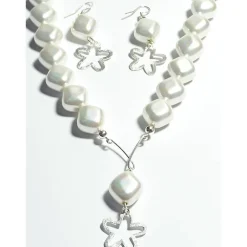 Elegantes Brautschmuckset aus Perlmutt & 925 Silber – Hochzeit Schmuckset Edelstein