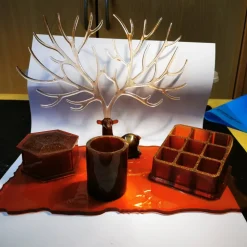 Elegantes Schreibtischset mit Hirsch-Design – Praktische Organisation mit stilvoller Note