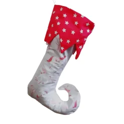 Elfensocke mit Einhorn Motiven, Kaminsocke zum aufhängen und befüllen