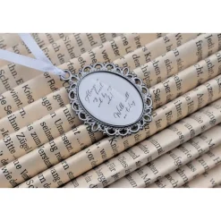 Emotionaler Anhänger für den Brautstrauß - Andenken für Hochzeit mit Foto oder persönlichem Text