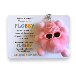 Endlich Schulkind! Mut-Monster FLOBBY, Geschenk Einschulung, Mutmacher, Glücksbringer