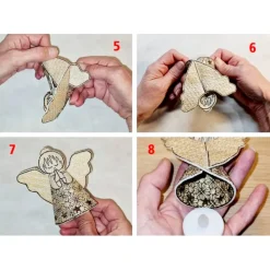 Engel, flieder, groß