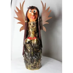 Engel STEAMPUNK-ANGELINA Steampunk Gothic  Verrückter Engel Upcycling Dekofigur Bikergeschenk Halloweendeko