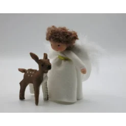 Engelchen mit Kitz - Wrihnachten - Advent - Blumenkind - Jahreszeitentisch - Waldorf Art - Art. Nr. WI12