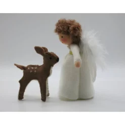 Engelchen mit Kitz - Wrihnachten - Advent - Blumenkind - Jahreszeitentisch - Waldorf Art - Art. Nr. WI12