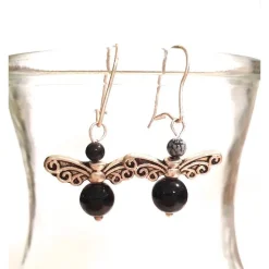 Engelchen Ohrringe mit Edelsteinen