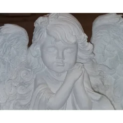 Engelsfigur mit Teelichteinsatz, Grabdekoration, Trauer