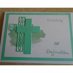 Enladungskarten zur Konfimation Junge Mädchen Einladungen Kreuz Einladung Kommunion Einladungskarte Farben nach Wahl