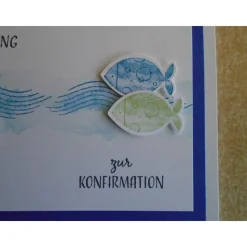 Enladungskarten zur Konfimation Fisch Einladungskarte Einladungen Einladung Einladungskarte Junge Mädchen nach Wahl