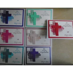 Enladungskarten zur Konfimation Mädchen Junge Einladungen Kreuz Einladung Kommunion Einladungskarte Farben nach Wahl