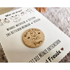 Entscheidungsmünze - Baby - Geschenk zur Geburt für Mama / Papa