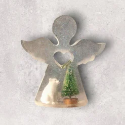 Epoxidharz Engel mit Mini Landschaft – handgefertigte Dekoration ---