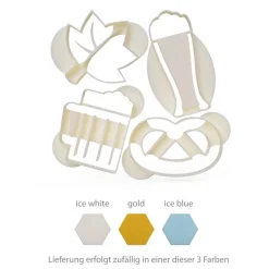4er Ausstecher Set Oktoberfest - Keksausstecher - Cracker - Plätzchenausstecher - Ausstechformen - Männer Geschenk