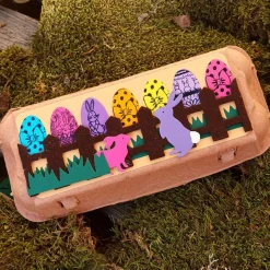 10er Eierkarton knallfarben Ostergeschenk verpacken