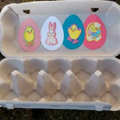 10er Eierkarton rosa bunt Ostergeschenk verpacken