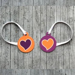 2er Set Anhänger **HerzDUO2** von ZWEIFARBIG 3,2cm Glücksbringer Oktoberfest Valentinstag Hochzeit Geburtstag Herz