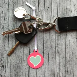 2er Set Anhänger **HerzDUO1** von ZWEIFARBIG 3,2cm Glücksbringer Oktoberfest Valentinstag