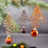 3er Set Braun Orange Kupfer Christbaumschmuck