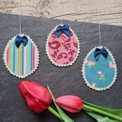 3er Set bunte Ostereier zum aufhängen ~ Osterdeko ~ Osterei ~ Deko Frühling