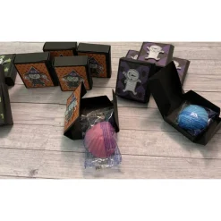 3er Set Goodies / Gastgeschenke zu Halloween oder für einen Geburtstag, Mini Geschenkverpackung inkl. Schleckmuschel